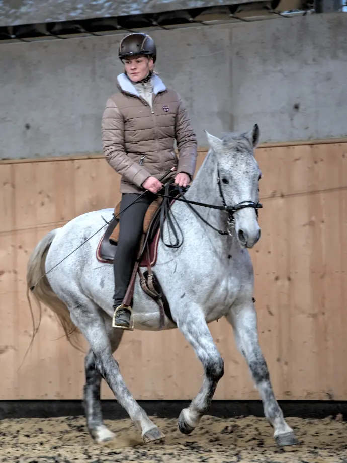 Lucie Řeřichová při cvalu